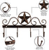 Metal Barn Star Key Rack Holder, Wall Mounted Decorative Key Holder with 4 Hooks, Dark Brown