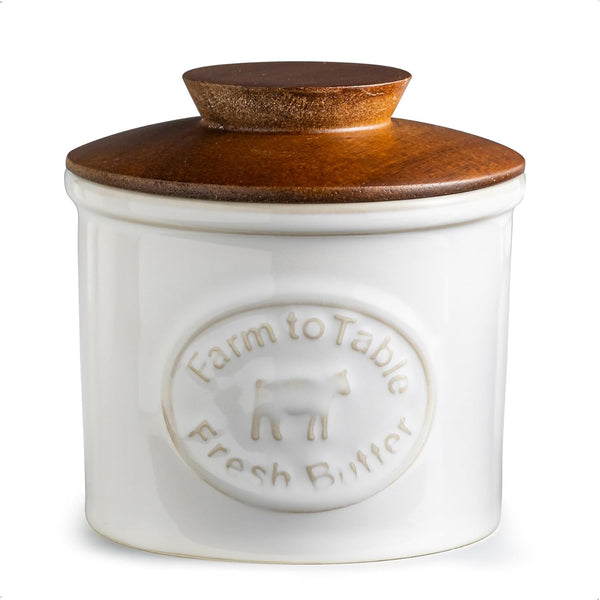 Ceramic Butter Dish With Lid, Butter Crock for Countertop, French Butter Keeper