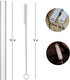 ALINK Reusable Clear Silicone Boba/Bubble Tea Straws, 14mm X 10", Pack of 6 with Cleaning Brush, Extra Wide Flexible
