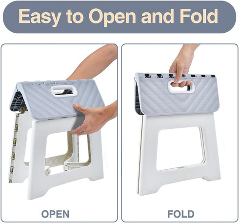 Todetana Folding Step Stool for Adults, Kids Bathroom Stool, Plastic Pink Stepping Stool for Living Room, Compact Fold