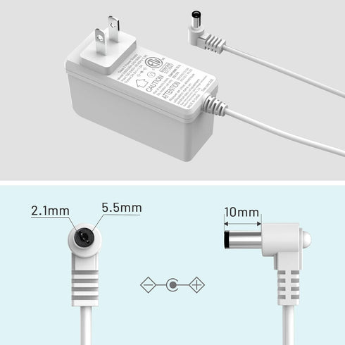 Air Purifier Power Adapter Charger for Jafaenda JF180/JF260 Replacement Charger 24V 1.5A, White US/CA