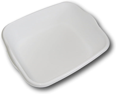 White Plastic Eight Quart Dishpan - 13½ x 11 x 4½H