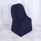 Tableclothsfactory Navy Linen Polyester Folding Chair Cover Dinning Chair Slipcover for Wedding