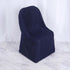 Tableclothsfactory Navy Linen Polyester Folding Chair Cover Dinning Chair Slipcover for Wedding