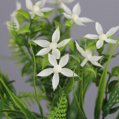 6Pcs Artificial UV Resistant Flowers, Outdoor Fake Plants for Hanging Planter, Garden, Cemetery, Kitchen Decor