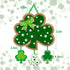 Friday Night St. Patrick's Day Door Sign - Irish Hanging Welcome Board with 3-D Cardboard Green Shamrock Hanger