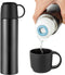 17oz Stainless Steel Insulated Vacuum Water Bottle, Double Walled Flask Thermos Cup, Leakproof Lid, Sport Travel Mug