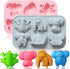 2 Pack Chocolate Molds Elephant Monkey Frog Silicone Molds for Cake Gummy