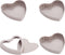 CHEFMADE Mini Tart Pan Set, 4-Inch 4Pcs Non-Stick Heart-shaped Quiche Bakeware for Oven and Instant Pot (Champagne Gold)