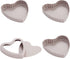 CHEFMADE Mini Tart Pan Set, 4-Inch 4Pcs Non-Stick Heart-shaped Quiche Bakeware for Oven and Instant Pot (Champagne Gold)