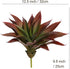 JUSTOYOU Large Artificial Succulents Aloe Plants - Real Touch Fake Flowers Unpotted (1, Green-Red)