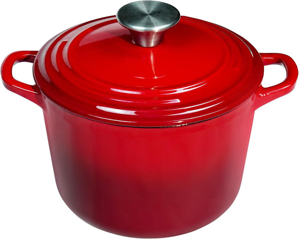 Flavehc Dutch Oven Pot with Lid 2.8 qt Cast Iron Dutch Oven