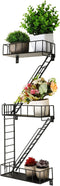 Zonon Fire Escape Wall Shelf Hanging Metal Ladder Shelves Wall Decor Cool Bookshelf