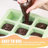 Silicone Brownie Pan with Dividers, 2 Set Non-Stick Baking Molds for Brownie Bites, Fudges, Keto Fat Bombs (12-Cavity)