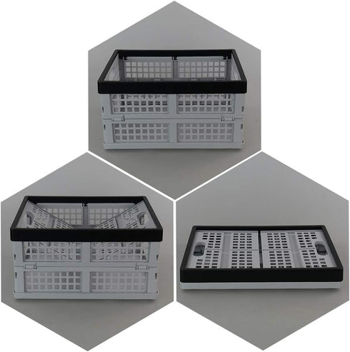 Eagrye 32 Set 3 L Collapsible Storage Crate, Folding Storage Crates