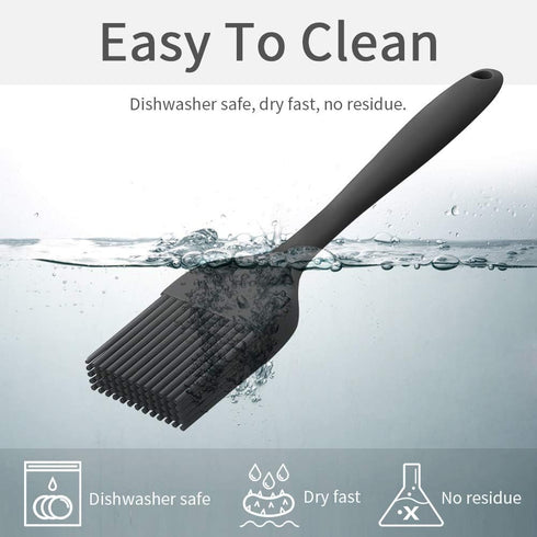 Silicone Basting Pastry Brush - Cooking Brush for Oil Sauce Butter Marinades, Food Grade, Dishwasher Safe