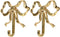LOGOFUN 2Pcs Bow Hooks Gold Bow Hooks for Wall Brass Bowknot Wall