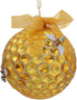 Kurt Adler Set of 2 Bumble Honeycomb Bee Hive Christmas Tree Ball Ornaments, Glass Décor
