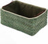 Kingwillow Large Woven Maize Storage Bins for Drawers (Green)