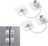 White Fridge Lock, 2 Pack with 4 Keys, Childproof Refrigerator Locks, Freezer and Drawer Lock, No Tools Required