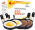 COTEY Large 3.5" Nonstick Egg Rings, Set of 4, Round Crumpet Ring Mold for Cooking