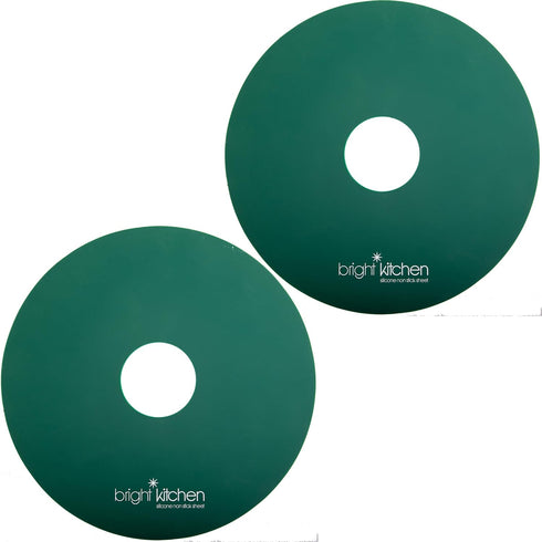 2 Silicone Dehydrator Sheets NON-Toxic for Nesco Round Dehydrators, Reusable Flexible Non Stick - 2 FLAT Sheets