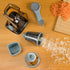 3 KEOUKE Rotary Cheese Grater Hand Crank Transparent - Shredder Slicer Grinder Stainless Steel Blades, Stable Suction