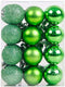 lasenersm 24 Pieces Small 1.18"/3cm Shatterproof Christmas Ball Ornaments, Green, for Christmas Tree