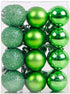 lasenersm 24 Pieces Small 1.18"/3cm Shatterproof Christmas Ball Ornaments, Green, for Christmas Tree