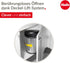 Hailo Compact-Box M Trash Can - 4 Gallon, Lid-Lift, Small Kitchen Bin, Stainless Steel
