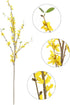 Artificial Forsythia Flowers, 6Pcs 39.4 Inch Silk Forsythia Branches for Flower Arrangement, Wedding Decoration