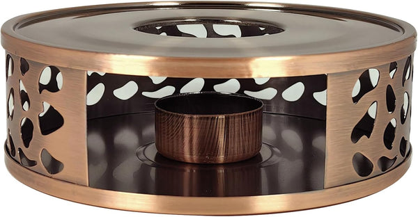 Teapot Candle Warmer with Tea Light Heater, C-Bronze Teapot Heating Base and Candle Holder