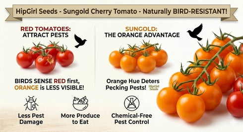 HipGirl 10ct Pods:10ct Sweet Orange Sun Gold Cherry Tomato Seeds for Planting.Non GMO Garden Seeds for Planting