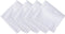 Newbridge White Denley Stripe Set of 4 Fabric Napkins, 100% Polyester, Heavy Weight Party Napkin