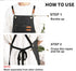 Chef Apron, Cross Back Cotton Canvas Apron for Women and Men with Adjustable Straps and Large Pockets