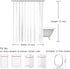Marble Shower Curtain, Light Grey Brown Retro Style Paintbrush Colors, Waterproof Polyester Fabric (72x72 Inch)