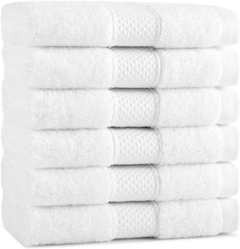 Aston & Arden Egyptian Wash Cloths - Pack of 6 - Oversized