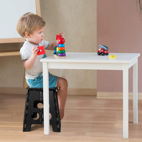 2PACK 13" 2PACK) ACKO Folding Step Stool - Height Premium Heavy Duty Foldable Stool for Kids and Adults, Kitchen Garden