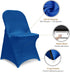 RoyalBlue 12 Spandex Chair Covers, Folding Chair Covers PCS, Universal Fitted Chair Slipcovers for Wedding, Party