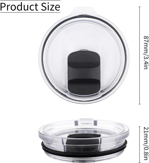 2 Pack Tumbler Lid for Yeti with Magnetic Slider Switch,Reusable Replacement Lids Compatible for Yeti 20 oz Tumbler,Travel Spill Proof Cup Lids Covers for Rambler, Ozark Trail, Old Style Rtic by Motroce