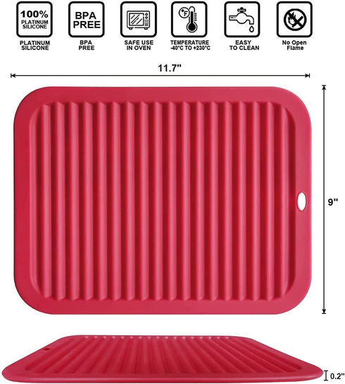 Walfos Silicone Trivets for Hot Pots and Pans - Multi-Purpose Heat Resistant Hot Pads for Kitchen Counter