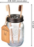 Mason Jar Toothbrush Holder – Bronze with 16 Ounce Genuine Glass Mason Jar, Premium Rust-Proof Stainless Steel