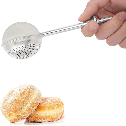 304 Stainless Steel Flour Powder Filter Spoon, Baker Dusting Wand for Sugar, Flour, Spices, Sourdough Baking Supplies