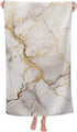 DADABULIU Bath Towel Marble Gray Gold White Beach Towels Soft Absorbent Washcloths