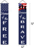 American Flag Soldier Porch Sign Banners - Patriotic Decoration for Memorial Day, 4th of July, Veterans Day, Labor Day