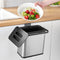 SIDIANBAN Hanging Trash Can with Lid, 0.8 Gal/3L Stainless Steel Garbage Can for Kitchen Cabinet Door or Countertop