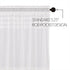 VHC Brands Farmhouse 16"x60" Valance, White Rod Pocket Kitchen Window Curtains