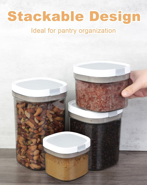 Airtight Food Storage Containers with Lid, 0.7QT/800ML BPA Free Plastic Canister for Coffee, Spices, Snacks