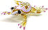 Frog Miniature Figurines 3" Color Glass Art Collectible Gift Decorate (Yellow Purple)