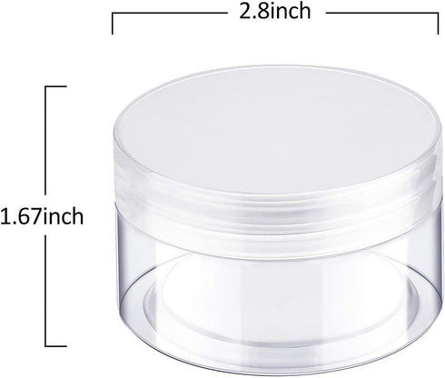 SATINIOR 6 Pack 4 oz Plastic Jars with Lids, Refillable Leakproof Round Empty Jars for Travel & Kitchen